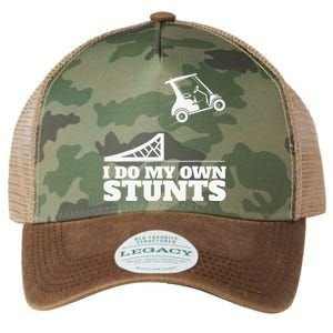 Golfing I Do My Own Stunts Golf Cart Golf Player Legacy Tie Dye Trucker Hat