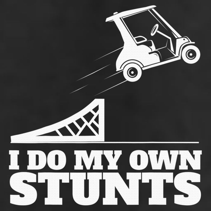 Golfing I Do My Own Stunts Golf Cart Golf Player Golf Towel