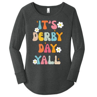 Groovy ItS Derby Day Yall Ky Derby Horse Women's Perfect Tri Tunic Long Sleeve Shirt