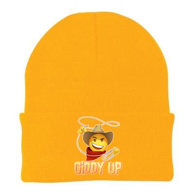 Giddy Up Cowboy Emoji  Knit Cap Winter Beanie