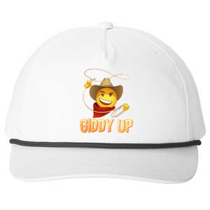 Giddy Up Cowboy Emoji  Snapback Five-Panel Rope Hat