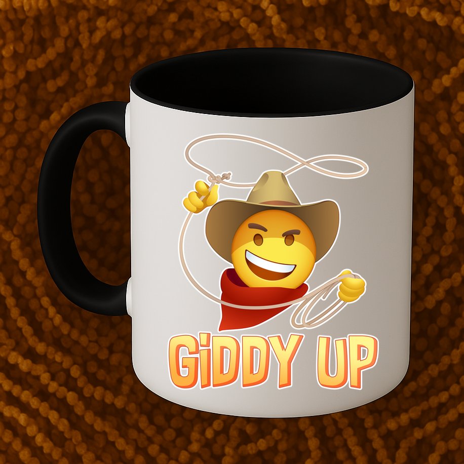 Giddy Up Cowboy Emoji  Mug