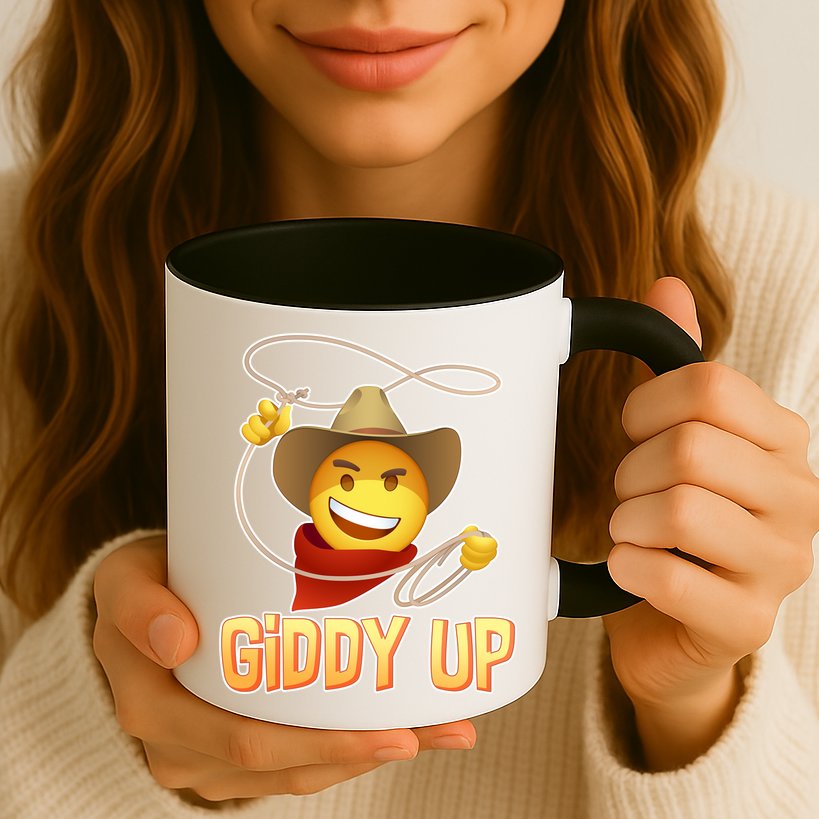 Giddy Up Cowboy Emoji  Mug