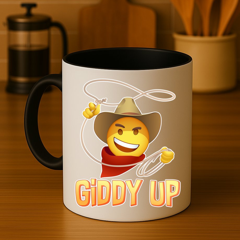 Giddy Up Cowboy Emoji  Mug