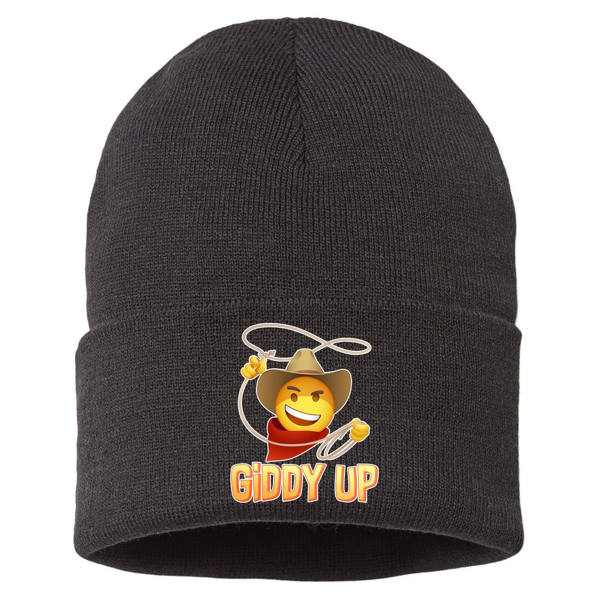Giddy Up Cowboy Emoji  Sustainable Knit Beanie