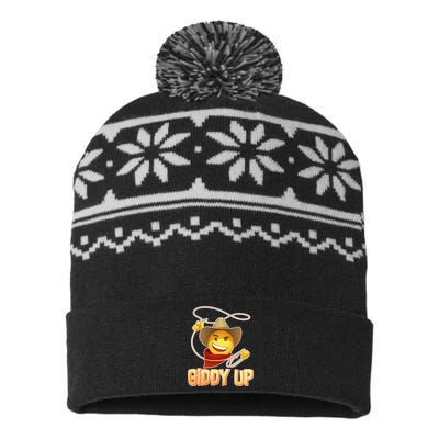 Giddy Up Cowboy Emoji  USA-Made Snowflake Beanie