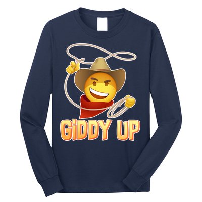 Giddy Up Cowboy Emoji  Long Sleeve Shirt