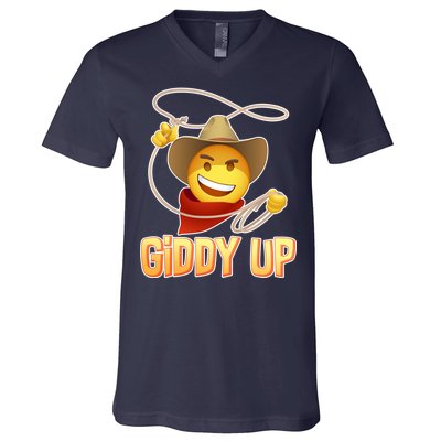 Giddy Up Cowboy Emoji  V-Neck T-Shirt