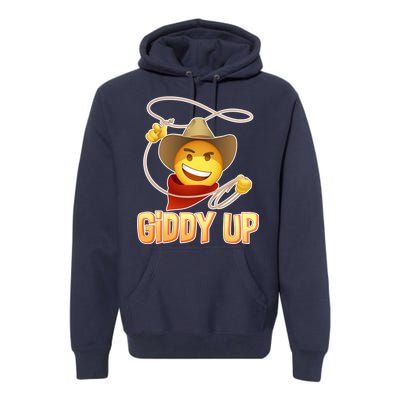 Giddy Up Cowboy Emoji  Premium Hoodie