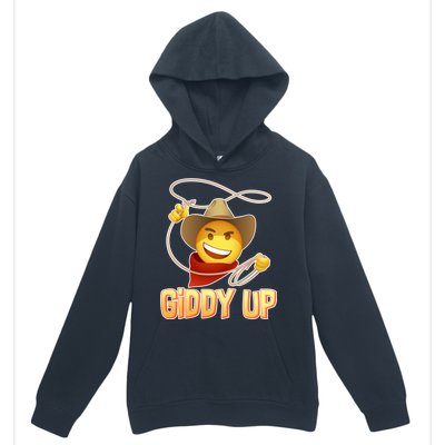 Giddy Up Cowboy Emoji  Urban Pullover Hoodie