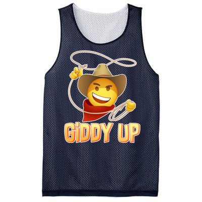 Giddy Up Cowboy Emoji  Mesh Reversible Basketball Jersey Tank