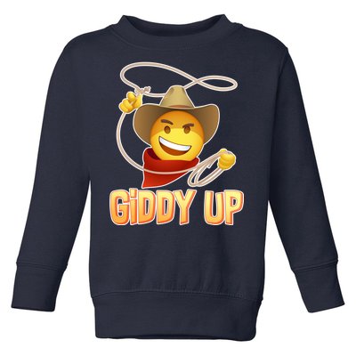 Giddy Up Cowboy Emoji  Toddler Sweatshirt