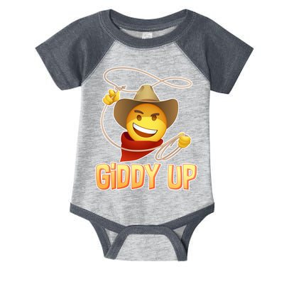 Giddy Up Cowboy Emoji  Infant Baby Jersey Bodysuit