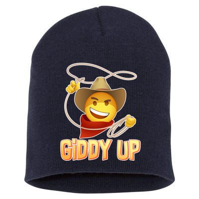 Giddy Up Cowboy Emoji  Short Acrylic Beanie