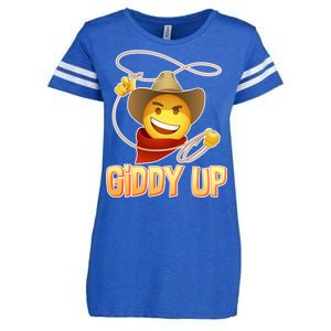 Giddy Up Cowboy Emoji  Enza Ladies Jersey Football T-Shirt