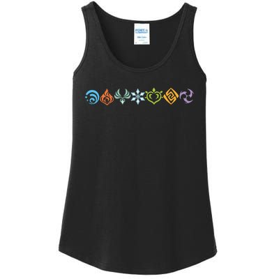 Genshin Impact Elements Gamer Ladies Essential Tank