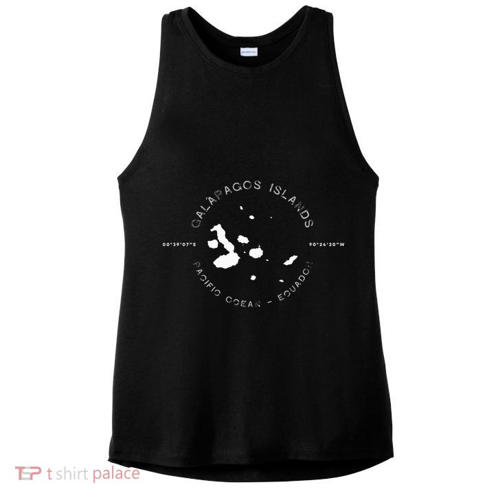 Galapagos Islands Ecuador Graphic Ladies PosiCharge Tri-Blend Wicking Tank