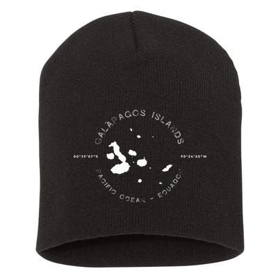 Galapagos Islands Ecuador Graphic Short Acrylic Beanie