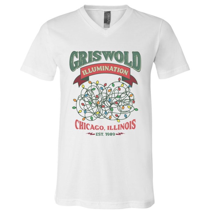 Griswold Illumination Est 1989 A Christmas Story V-Neck T-Shirt