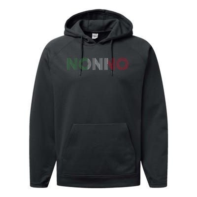 Grandpa Italian Family Roots Italy Home Country Nonno Performance Fleece Hoodie