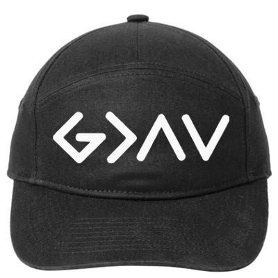 God Is Faithful More Than Highs And Lows Christian 7-Panel Snapback Hat