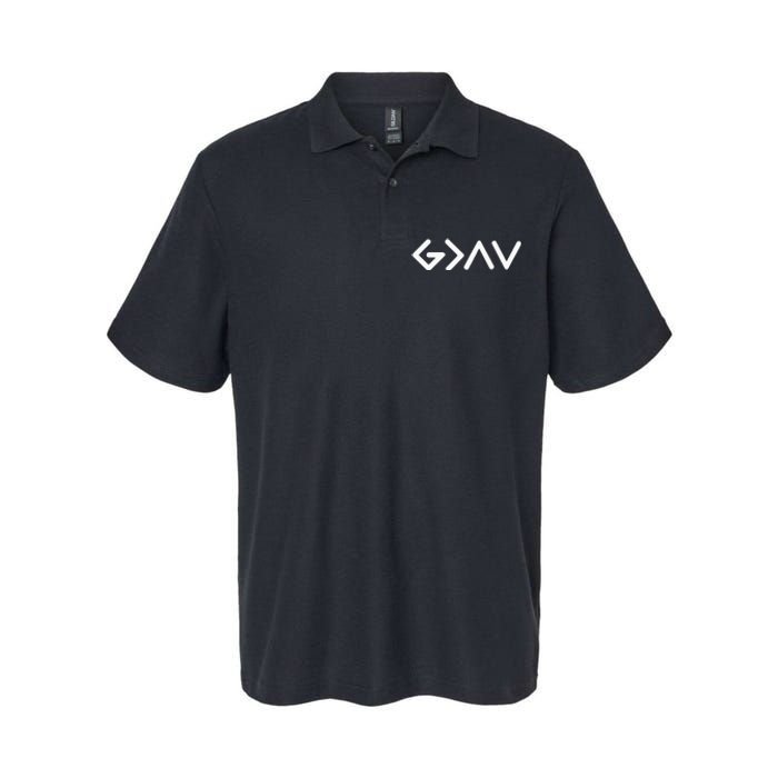 God Is Faithful More Than Highs And Lows Christian Softstyle Adult Sport Polo