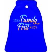 Gift Idea For Family Family First Gift Ceramic Bell Ornament