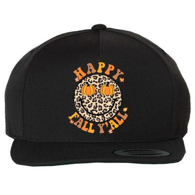 Groovy Its Fall Yall Leopard Autumn Halloween Thanksgiving Wool Snapback Cap