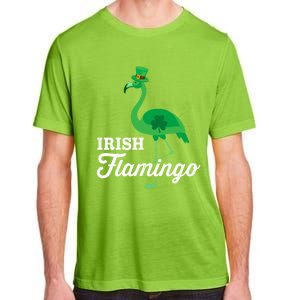 Green Irish Flamingo For Funny St Patricks Day Cool Gift Adult ChromaSoft Performance T-Shirt