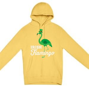 Green Irish Flamingo For Funny St Patricks Day Cool Gift Premium Pullover Hoodie