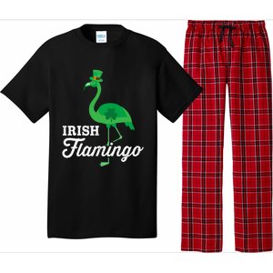 Green Irish Flamingo For Funny St Patricks Day Cool Gift Pajama Set