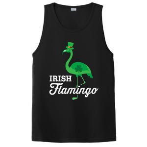 Green Irish Flamingo For Funny St Patricks Day Cool Gift PosiCharge Competitor Tank