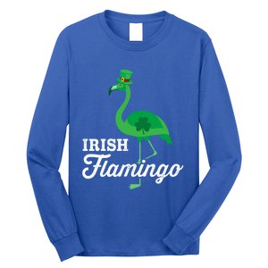 Green Irish Flamingo For Funny St Patricks Day Cool Gift Long Sleeve Shirt