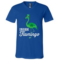 Green Irish Flamingo For Funny St Patricks Day Cool Gift V-Neck T-Shirt