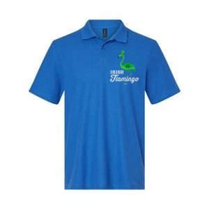 Green Irish Flamingo For Funny St Patricks Day Cool Gift Softstyle Adult Sport Polo