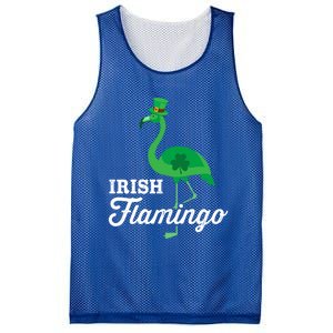 Green Irish Flamingo For Funny St Patricks Day Cool Gift Mesh Reversible Basketball Jersey Tank