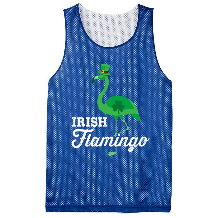 Green Irish Flamingo For Funny St Patricks Day Cool Gift Mesh Reversible Basketball Jersey Tank