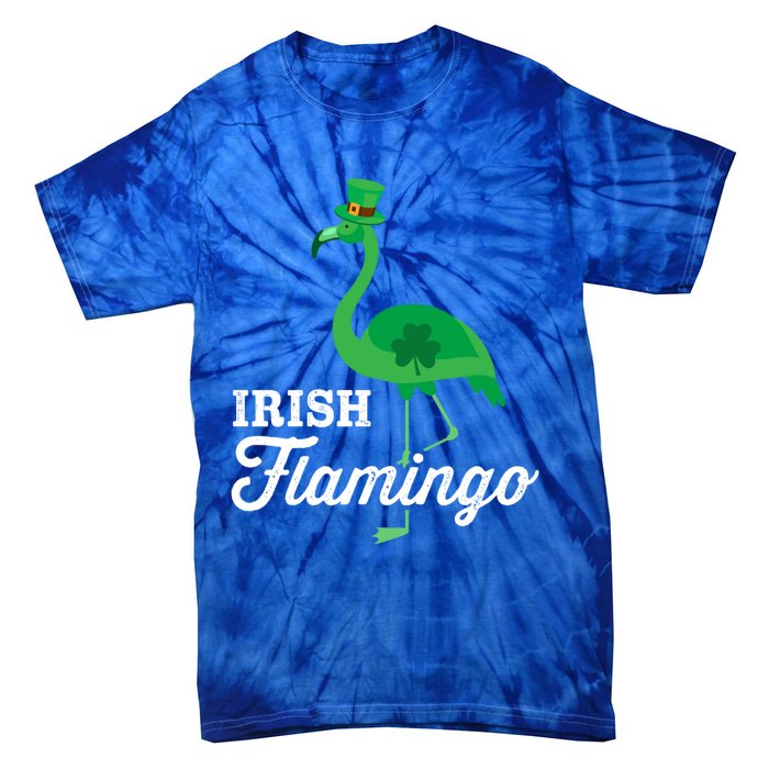 Green Irish Flamingo For Funny St Patricks Day Cool Gift Tie-Dye T-Shirt