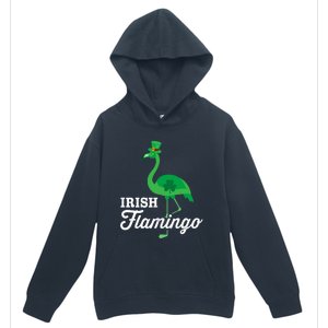 Green Irish Flamingo For Funny St Patricks Day Cool Gift Urban Pullover Hoodie