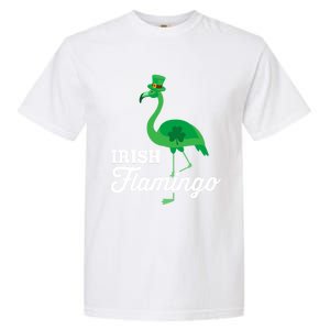 Green Irish Flamingo For Funny St Patricks Day Cool Gift Garment-Dyed Heavyweight T-Shirt