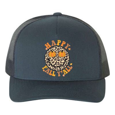 Groovy Its Fall Yall Leopard Autumn Halloween Thanksgiving Yupoong Adult 5-Panel Trucker Hat