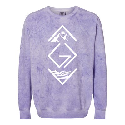 God Is Faithful More Than Highs And Lows Colorblast Crewneck Sweatshirt