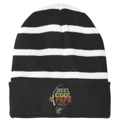 God is Faithful More Than Highs and Lows Christian Striped Beanie with Solid Band