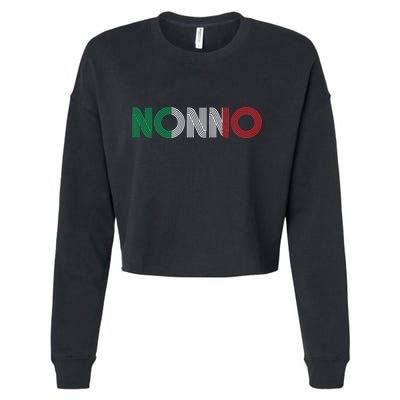 Grandpa Italian Family Culture Italy Country Nonno Gift Cropped Pullover Crew