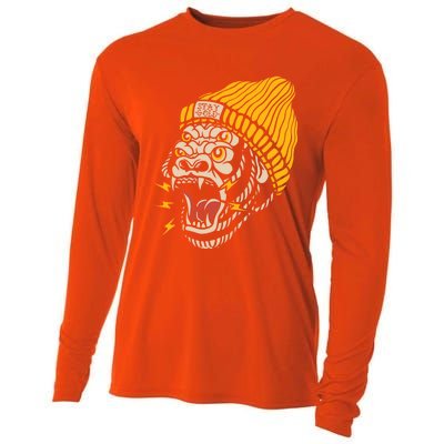 Gorilla Inked Flash Old School Ink Addict Traditional Tattoo Gift Cooling Performance Long Sleeve Crew