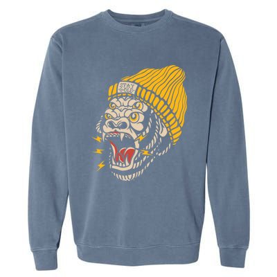 Gorilla Inked Flash Old School Ink Addict Traditional Tattoo Gift Garment-Dyed Sweatshirt