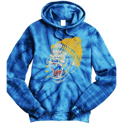 Gorilla Inked Flash Old School Ink Addict Traditional Tattoo Gift Tie Dye Hoodie