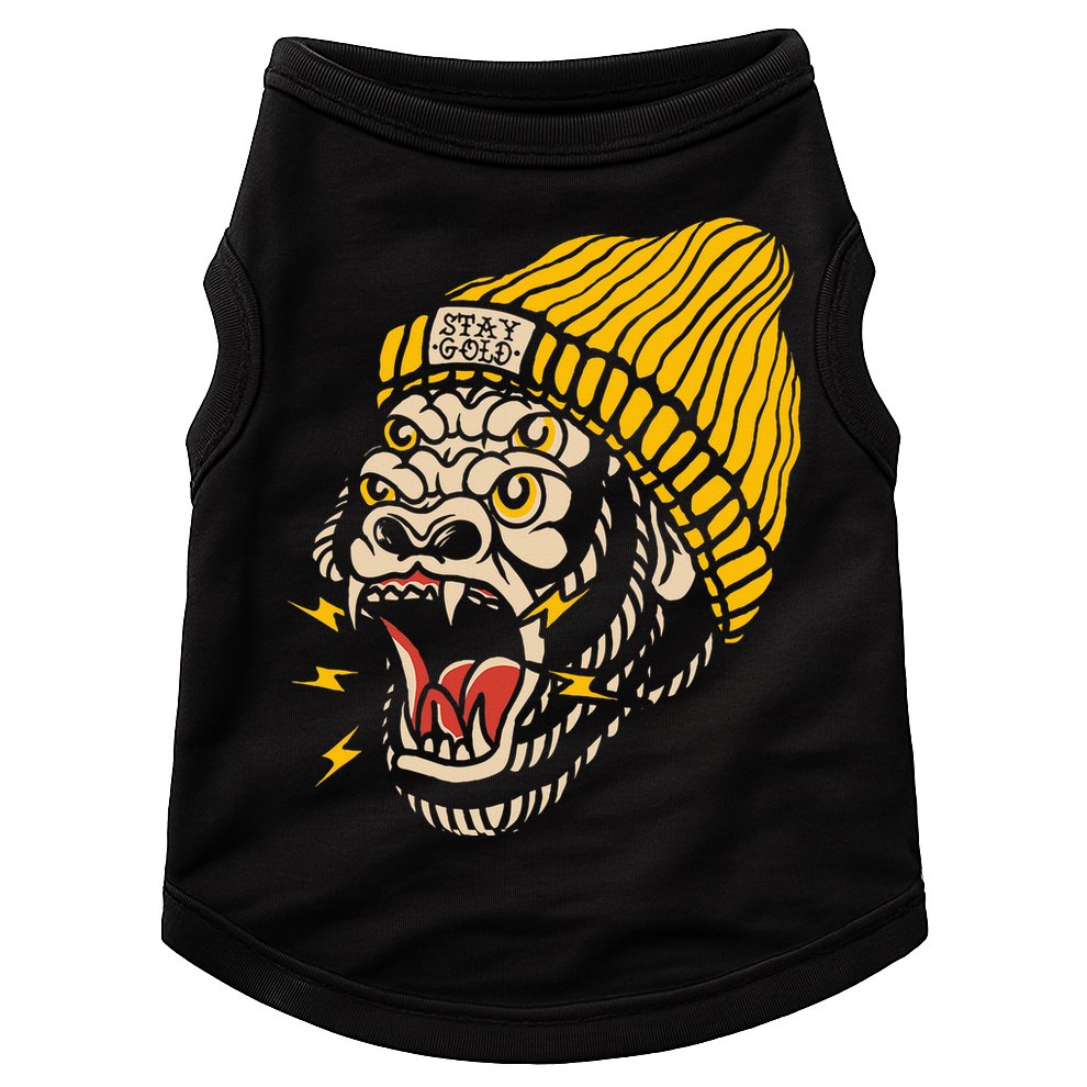 Gorilla Inked Flash Old School Ink Addict Traditional Tattoo Doggie Tank