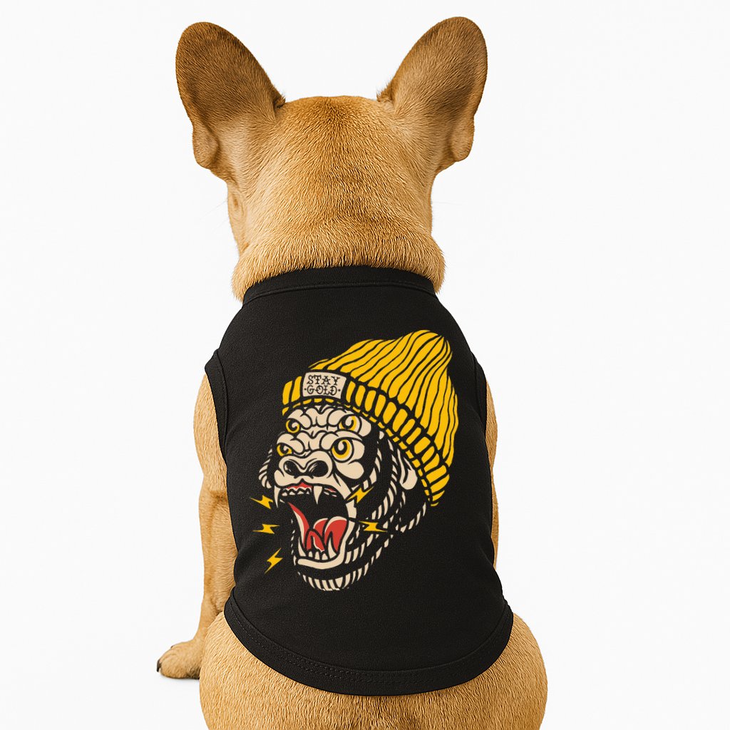 Gorilla Inked Flash Old School Ink Addict Traditional Tattoo Doggie Tank