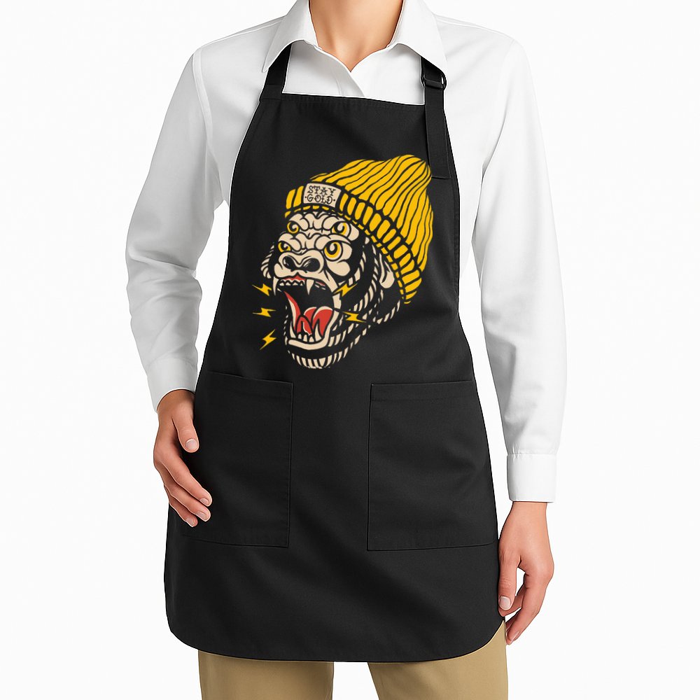 Gorilla Inked Flash Old School Ink Addict Traditional Tattoo Apron